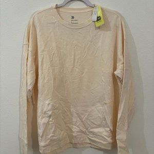 All in Motion Women’s French Terry Crewneck Ivory Size XL NWT